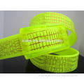 high quality well design fluorescence colour gold stamping silicone belt